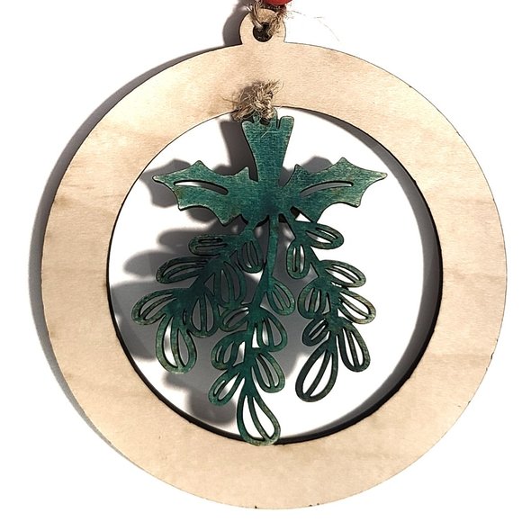 Wooden Christmas ornament Our first Christmas meet me under the mistletoe - Picture 3 of 8